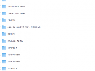 别等孩子落后了！1-6 年级预习资料，提前掌握新知识！